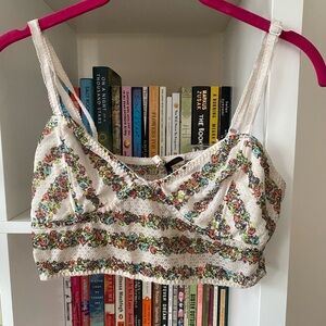 Free People Ditzy Floral Stripe Bralette
